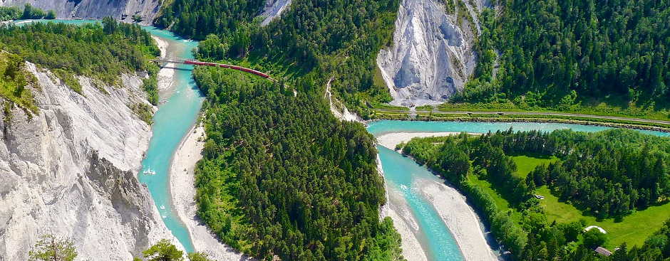 Canyoning Graubuenden, Schweiz