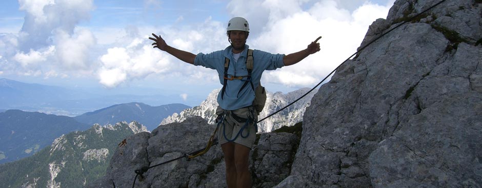 Klettersteig Mangart italienische Seite, Aktivurlaub Slowenien