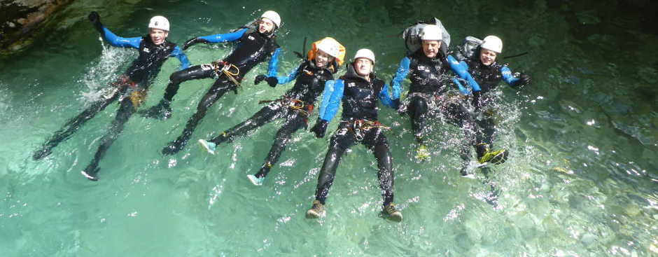 Canyoning Canyoning während der Erlebnisreise
