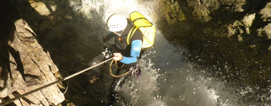 Canyoning Aoste Tal, Italien